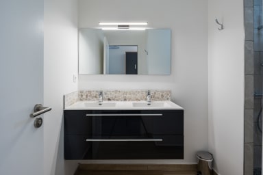 Double vasque douche italienne