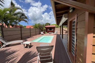 Plan au sol de Villa en location saisonnière à Sainte-Anne en Guadeloupe