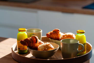 Villa Selva : Cuisine : détail du comptoir et de la mise en scène