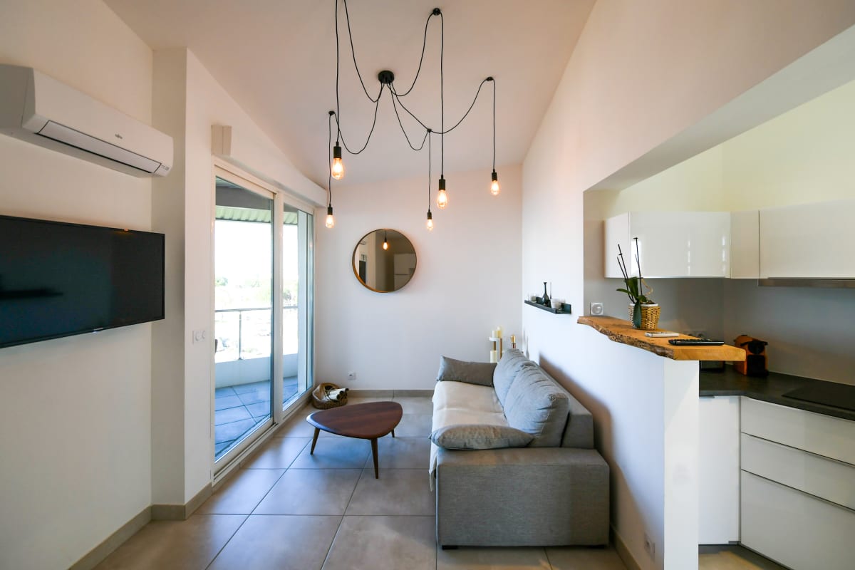 Immobilier Le Couchant studio Vue Mer B401 dans résidence avec accès privé à la plage  