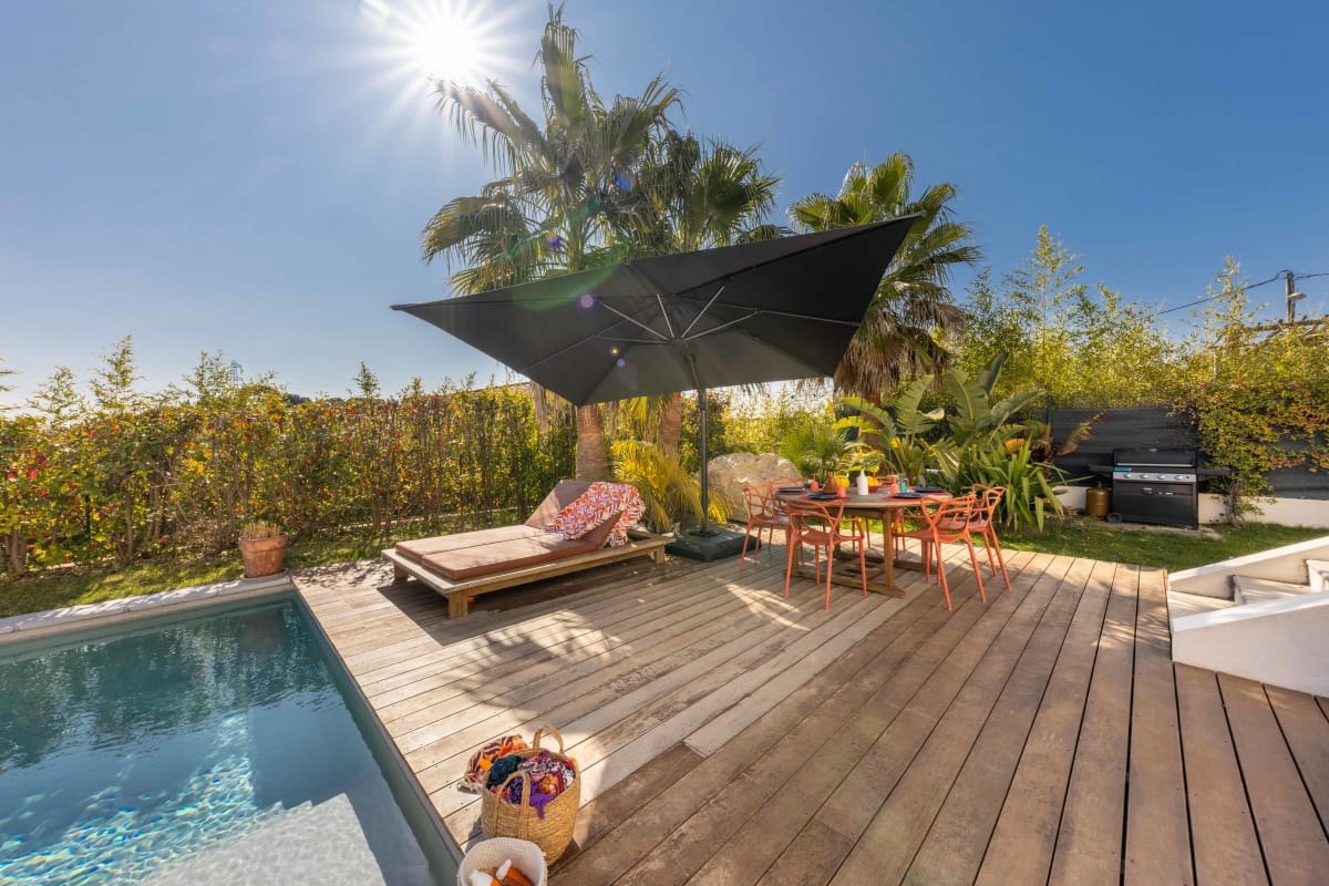 2 belles chambres privées avec piscine et jardin vue mer