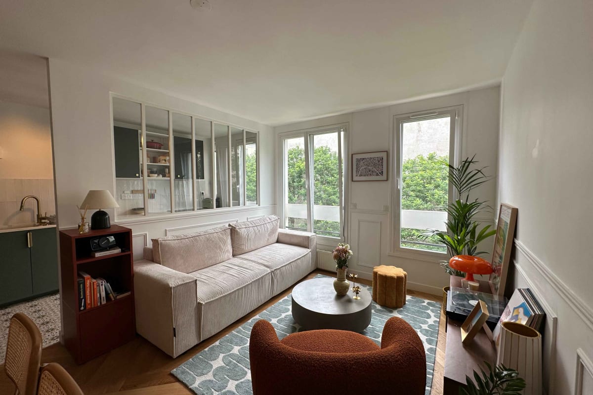 Appartement pour 2 avec vue sur jardin