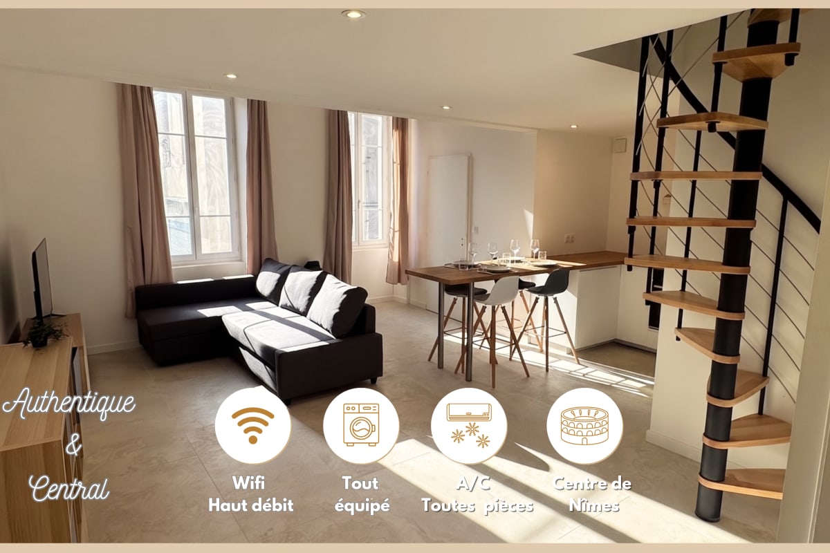 Spacieux appartement rénové - Cœur de Nîmes