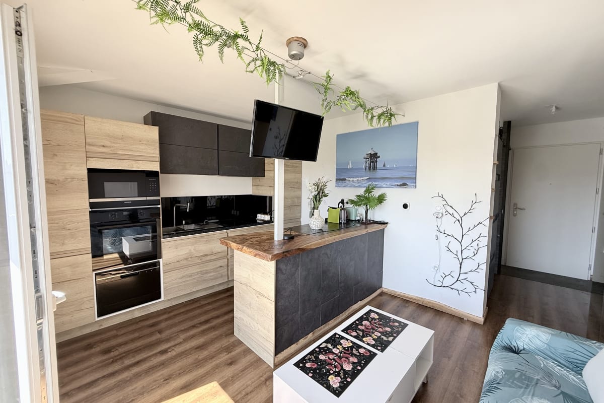  Appartement Studio lumineux avec baignoire balnéo et terrasse