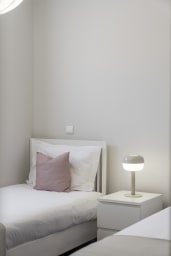 Bedroom with two single beds. 