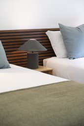 Bedroom with two single beds. 