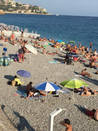 PLAGES DE GALLETS PUBLIQUES DE LA BAIE DES ANGES.