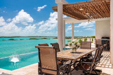 Enjoy dinner under the stars in the outdoor dining table.