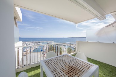 Last floor apartment Equipped with terrace, direct sea view