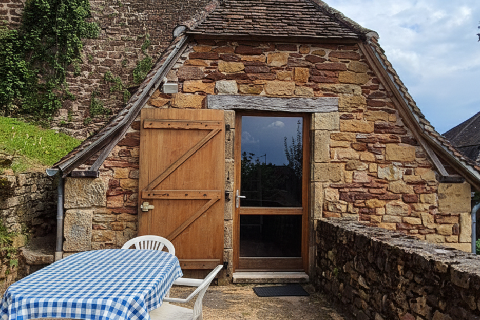 vue de l'entrée de la maisonnette