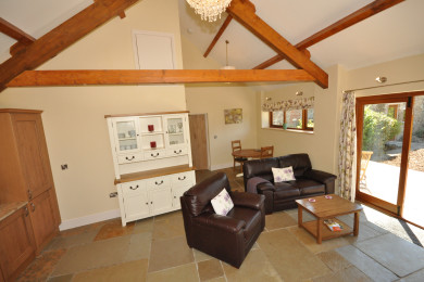Living Room with french doors to outside
