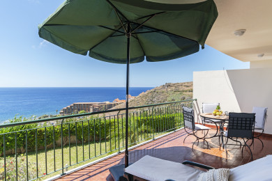 Balcony and relaxing chair