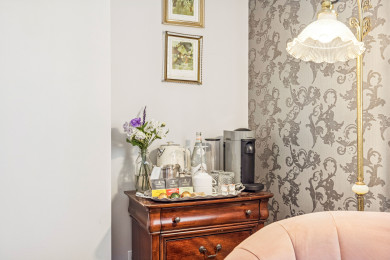 Enjoy barista-style coffee with our provided Nespresso Vertuo and pods.