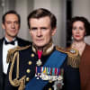 Jonathan Hyde, Charles Edwards, and Emma Fielding as Queen Elizabeth