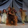 Foreground Paddy Hayter as Caliban and Gopalakrishnan Kundamkumarath as Ariel