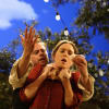 Rory Keenan as Liola and Jessica Regan as Tuzza