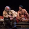 Antony Sher (Sir John Falstaff) and Alex Hassell (Prince Hal)