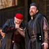Jonathan Pryce (Shylock) and Dominic Mafham (Antonio)