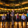 Lovelace Theatre Group, representing the East Midlands: Daniel Knight (Flute), Tom Morley (Starveling), Becky Morris (Bottom), Pat Richards (director), Jen White (Snout), James McBride (Snug) and Linda Mayes (Quince)