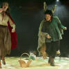 Charlotte James as 'Red' and Rosie Strobel as The Wolf