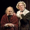 Jeffrey Bean as Ebenezer Scrooge and John Feltch as Mrs Dilber