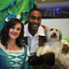 Ashleigh Butler (Princess Apricot), Simon Webbe (Jack Trot) and Pudsey