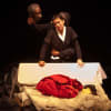Nicole Espinoza as Emilia and Jaime Lorca as Iago (rear)