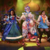 Shorelle Hepkin as Alice Fitzwarren, Fine Time Fontayne as Sarah Suet, Nina Shadi as Dick Whittington and Miley Rose as Tom the Cat
