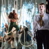 Stuart Goodwin (centre), Matthew Tennyson (right) and the Company of A Monster Calls