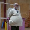 David Troughton as Sir John Falstaff in rehearsal