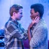 Harry McEntire as the Writer and Tyrone Huntley as the Academic