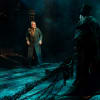 Scrooge (Stephen Tompkinson) and the ghost of Marley (Michael Rouse)