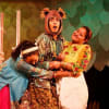 Rose Marie Christian Raj Swamy and Mehavi Patel in Three Sat Under the Banyan Tree at Polka Theatre in 2018