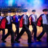 Joe Gill, James Redmond, Kai Owen, Gary Lucy, Louis Emerick and Andrew Dunn in The Full Monty in Derngate, Northampton