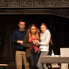 Padraig Lynch (Fortinbras), Joe McFadden (Ollie), Rita Simons (Caro) and Persephone Swales-Dawson (Jade) in The House on Cold Hill at the Belgrade Theatre, Coventry