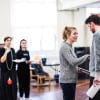 Claire Price (Petruchia) and Joseph Arkley (Katherine) in rehearsal for The Taming of the Shrew