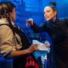 Danielle Bird as Mildred and Rachel Heaton as Miss Hardbroom in The Worst Witch
