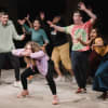 The Paper Birds working with a group of young people on a National Theatre youth programme