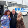 Maxie Peters (Ugly Sister), Tino Wilson-Ford (Manager, Premier Transport) and Emily Swan (Cinderella)