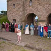 The Mysteries: curtain Call in front of the Arbeia Roman Fort main gate