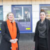 Kitty Ross and Hannah Phillips outside Scala