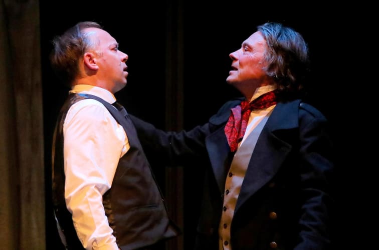 David Martin (Roderick Bounty) and John Goodrum (Clarry Straven)