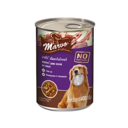 Marvo มาร์โว่ อาหารเปียก แบบกระป๋อง สำหรับสุนัขโตทุกสายพันธุ์ สูตรเนื้อแกะในเกรวี่ 400 g