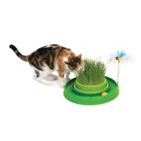 Catit แคทอิท ของเล่น รุ่นรางบอลกลม 3in1 พร้อมที่ปลูกหญ้าแมว สีเขียว_9