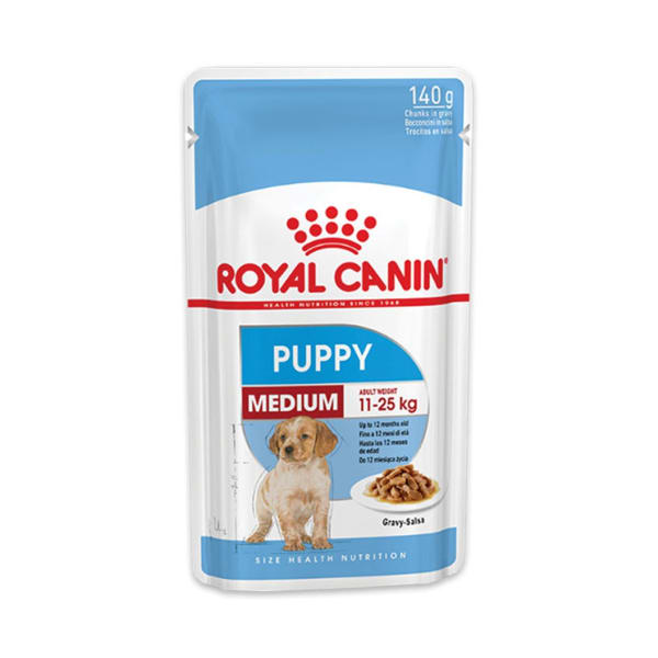 Royal Canin โรยัล คานิน อาหารสุนัขแบบเปียกเพ้าซ์ สำหรับลูกสุนัขสายพันธุ์กลาง