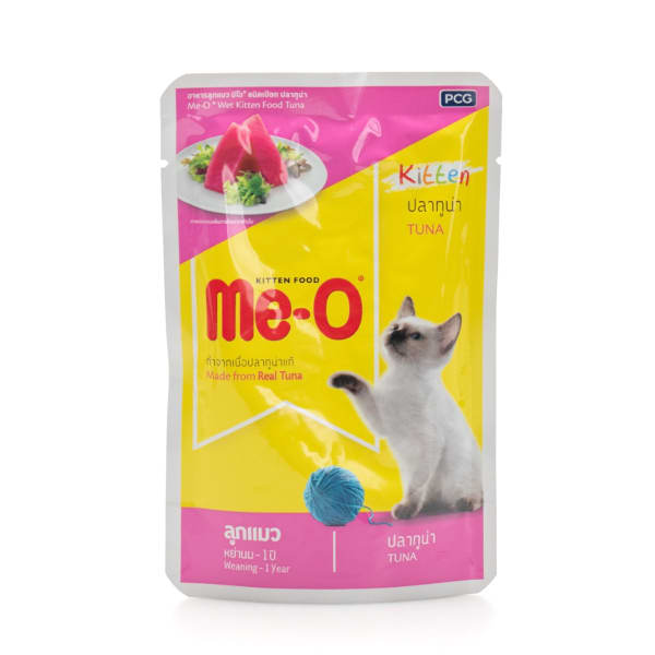 Me-O มีโอ เพาซ์อาหารลูกแมว รสปลาทูน่า 80 g