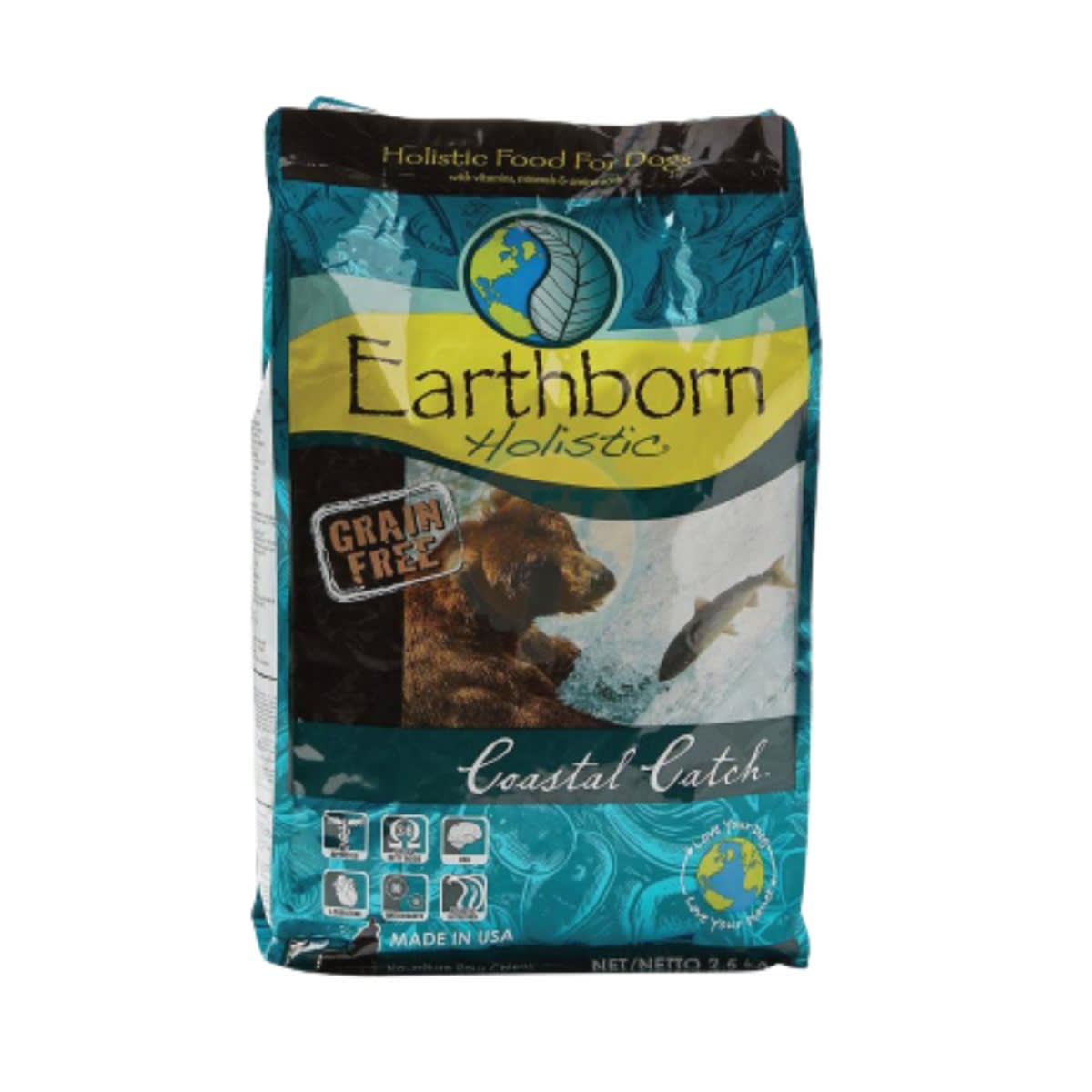 Earthborn เอิร์ธบอร์น อาหารสุนัขแบบเม็ดโฮลิสติก สูตรเนื้อปลา(เกรนฟรี) สำหรับสุนัขโตทุกสายพันธุ์