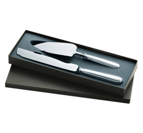 Coffret Pelle Et Couteau A Gateaux En Metal Argente Albi