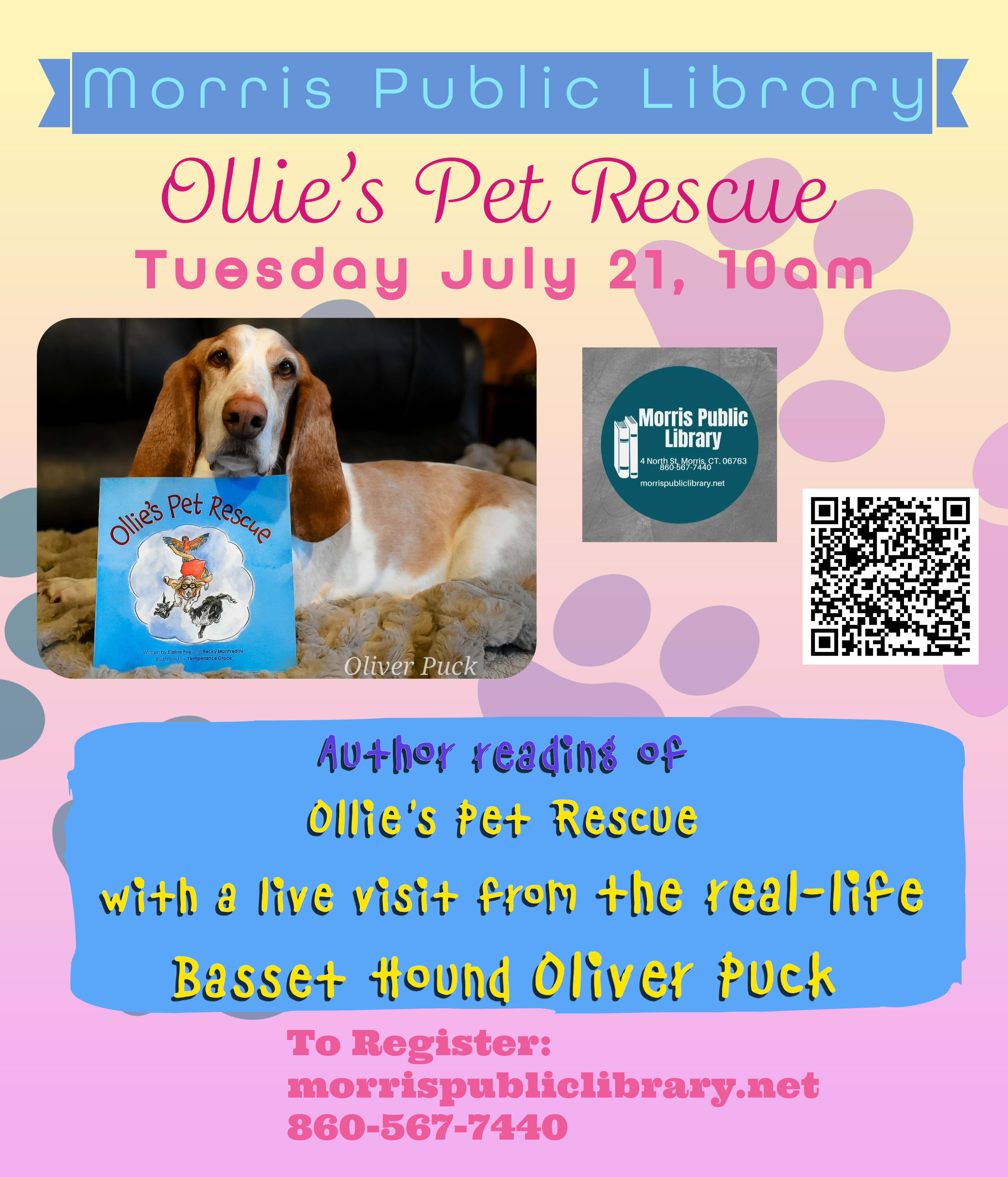 Olli's Pet Rescue with stories, craft and family visits