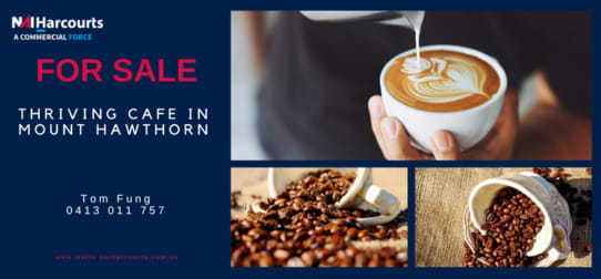 Cafe & Coffee Shop  business for sale in Mount Hawthorn - Image 1